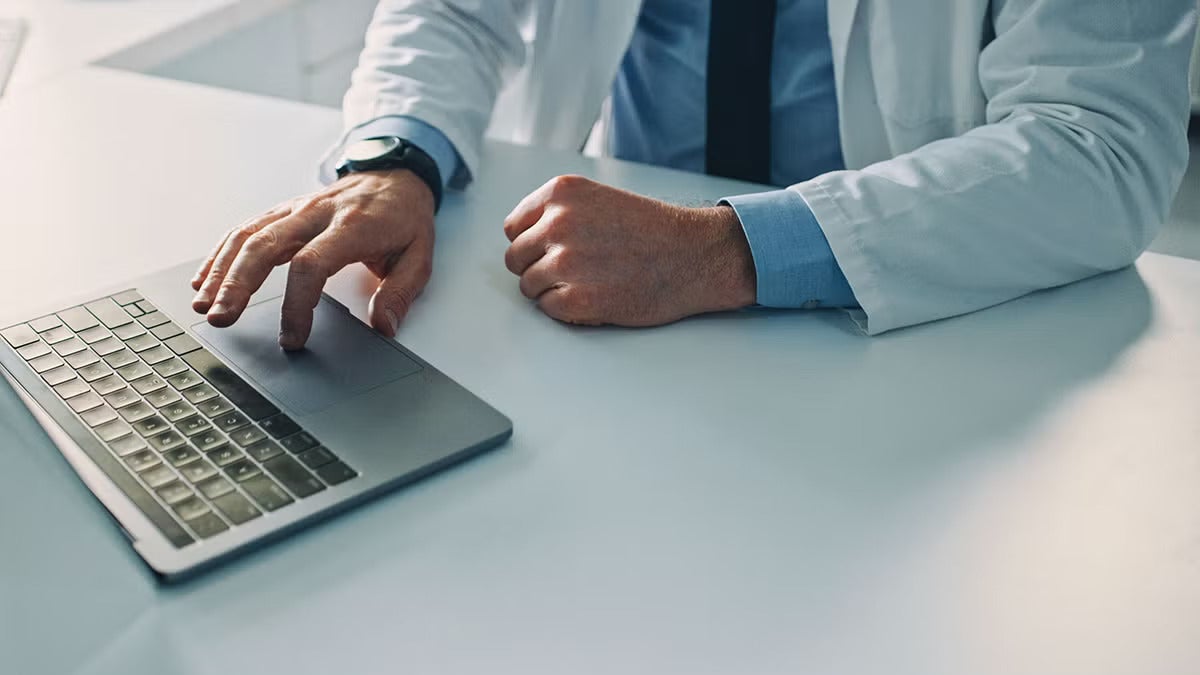 doctor and laptop