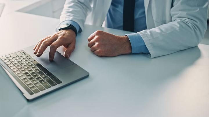 doctor and laptop